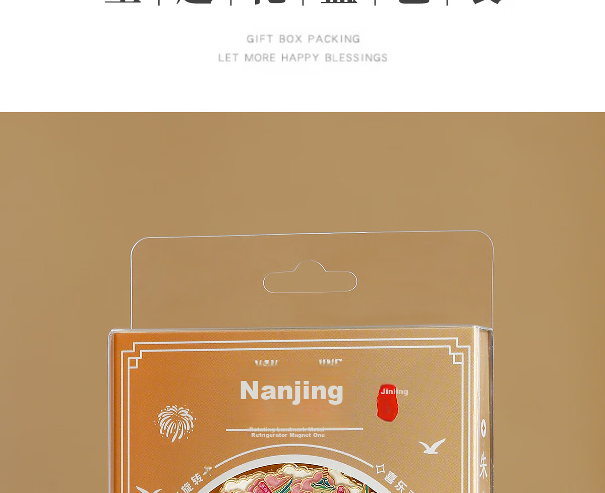 Gongli Gongwai Nanjing Cultural Creative Rotating Metal Refrigerator Magnet Beijing Palace Museum Cultural Creative Xi'an Travel Souvenir Gift for Friends Classmates Birthday Teacher's Day Gift for Te 18