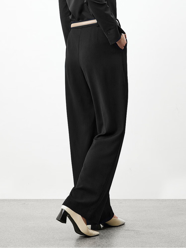 G2000 Women's 2026 Spring Summer Textured Casual Loose Straight Pants with Comfortable Stretch, Mall Edition 16