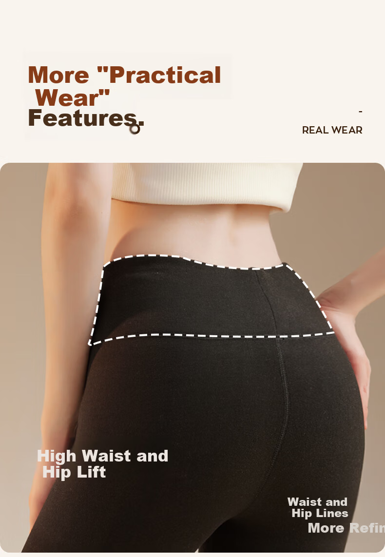MiiOW Cashmere Silk Thermal Warm Palace Abdomen Shaping High-Waist Hip-Lifting Antibacterial Deodorizing Women's Thermal Pants 8