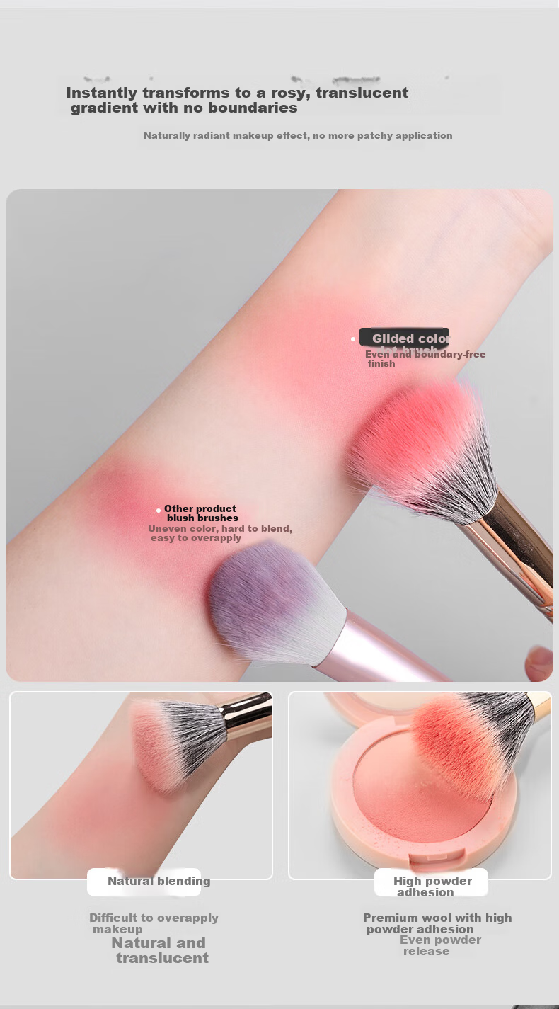 MSQ Large Pointillism Blush Brush Single Ultra-Soft Portable Highlight Makeup Brush 5