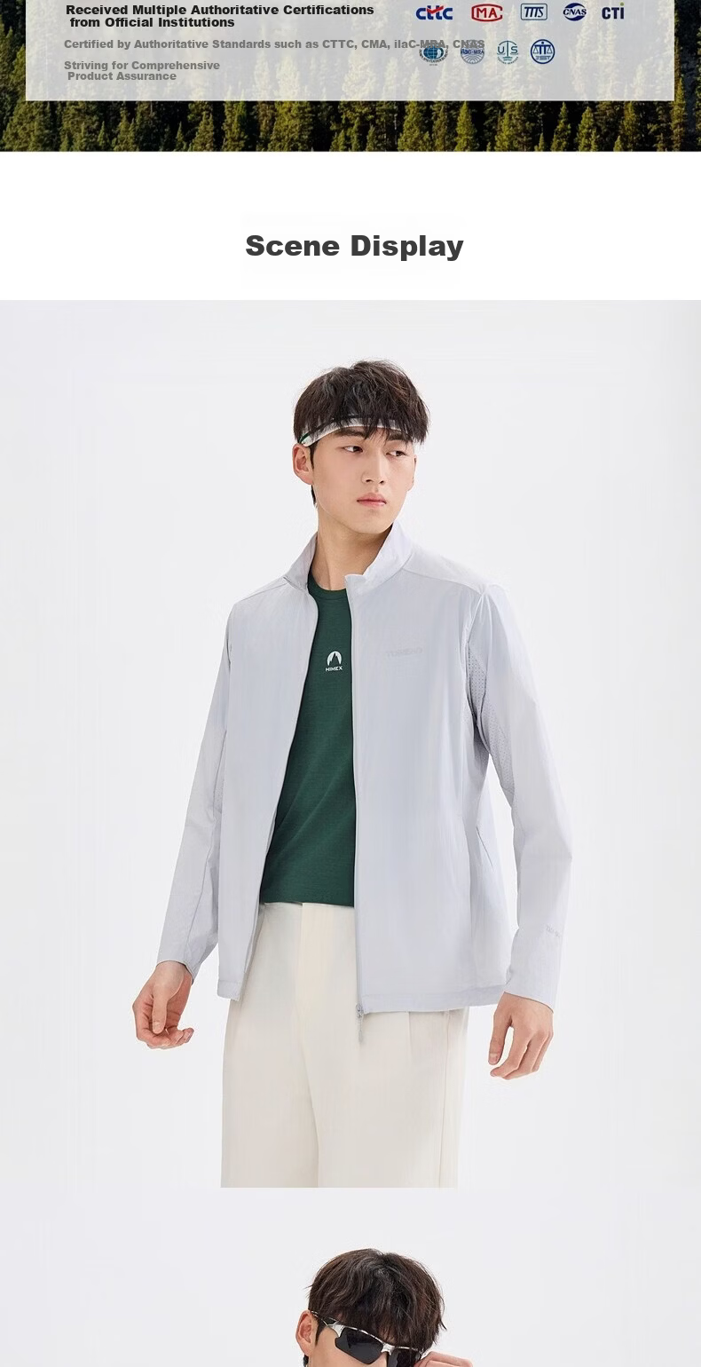 TOREAD Outdoor Sun Protection Jacket UPF50+ UV Resistant Breathable Water-Repellent Skin Jacket Black S 8