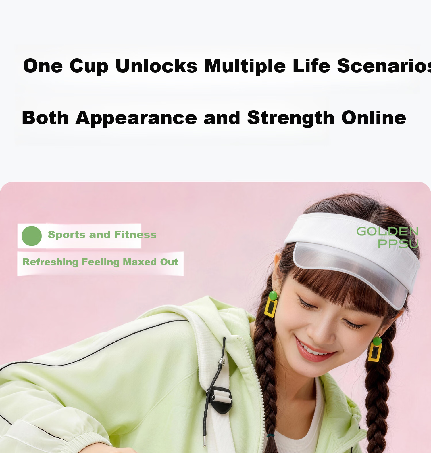 Cille Cooling Mist Hydration Bottle Summer Running Fitness Sports Water Bottle Outdoor Cycling Large Capacity Portable Hiking 8