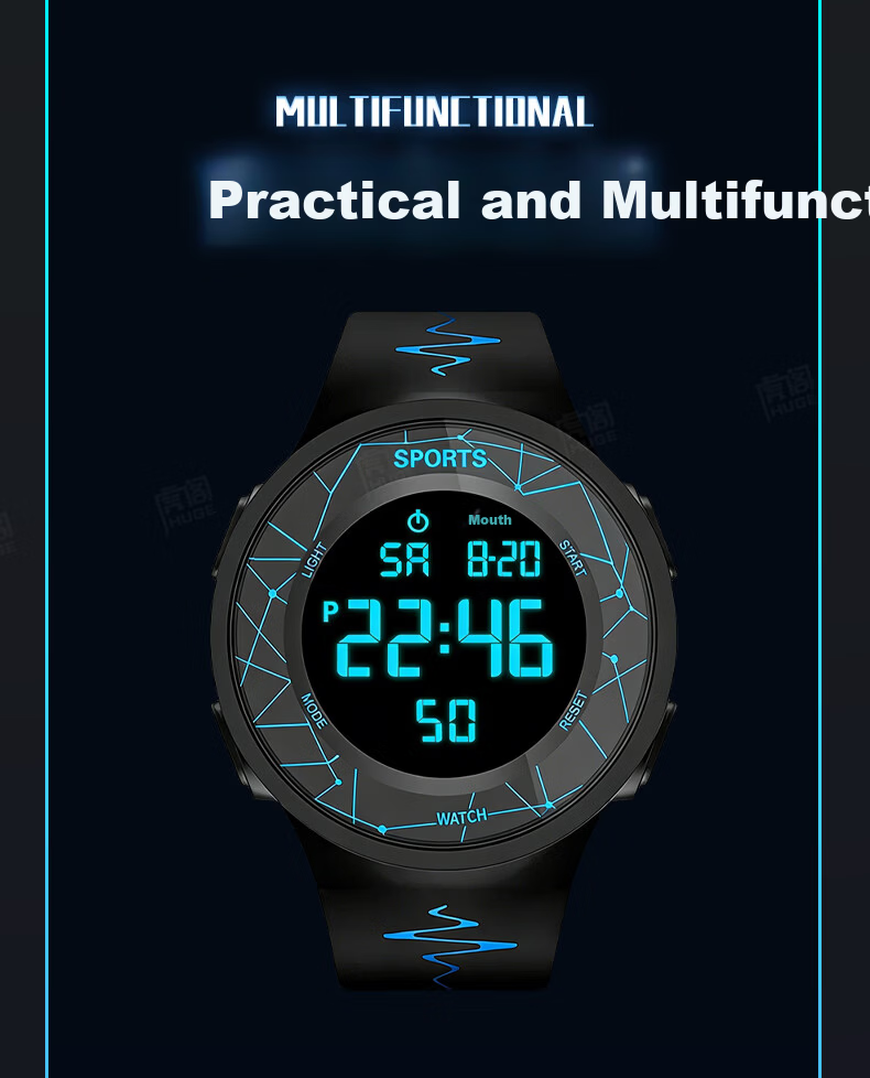HUGE Korean Style Simple Digital Watch for Men Women Students Kids Youth Sports Colorful Waterproof Couple Wristwatch 4