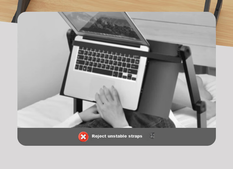YINO Bed Laptop Table Foldable Lazy Stand Aluminum Portable Adjustable Laptop Desk Large Desktop TX Black 8
