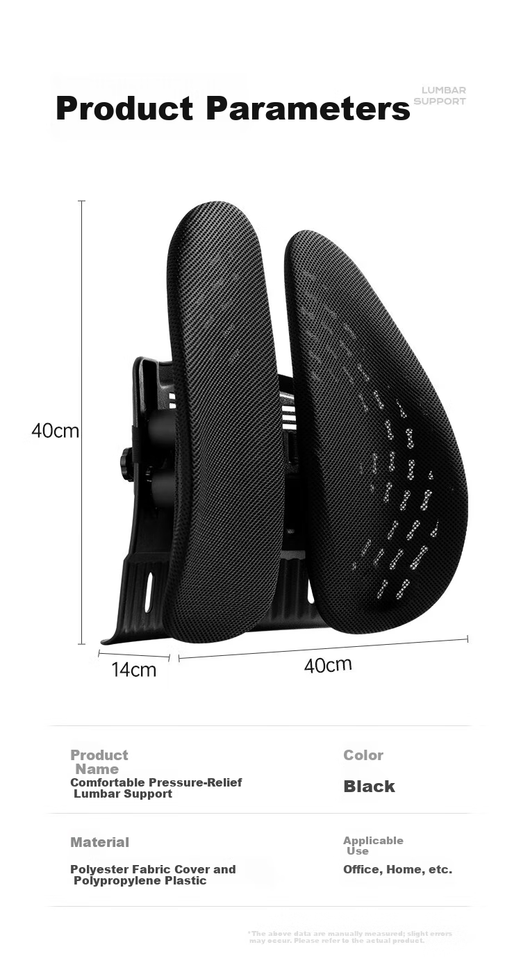 Yuzhaolin Ergonomic Lumbar Support Office Chair Backrest Long Sitting Waist Protector Car Lumbar Cushion Support Pad 14