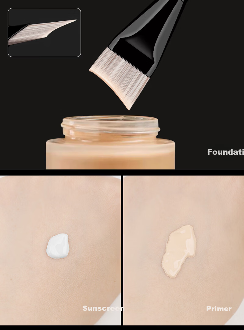 LADES V2 Crescent Blade Foundation Brush Makeup Brush Facial Mask Brush Single Beauty Tool 7