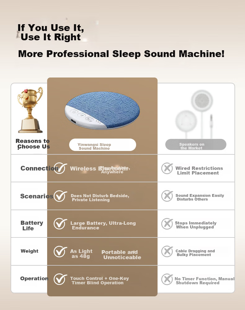 Yinwangsi 2026 New Ultra-Thin Bone Conduction Sleep Sound Pillow Bluetooth Speaker Sleep Aid Device for Bedside Listening 2