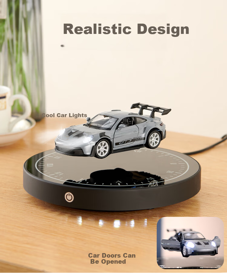 Hengyi Magnetic Levitation Car Model Display Bluetooth Base Rotatable Maserati MC20 Alloy Car Gift for Boyfriend 5