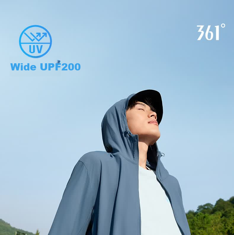 361° Men's Sunscreen Jacket Spring Summer UPF200+ UV Protection Sports Cooling Quick-Dry Heat-Blocking Coat 652624602-4 1
