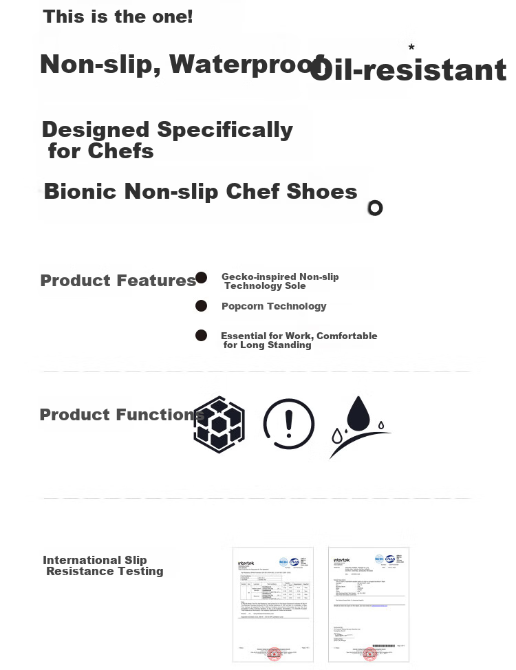 Chudun Men's Chef Non-Slip Shoes Autumn Winter Black Kitchen Chef Shoes Waterproof Oil-Resistant Work Shoes Black Size 38 21