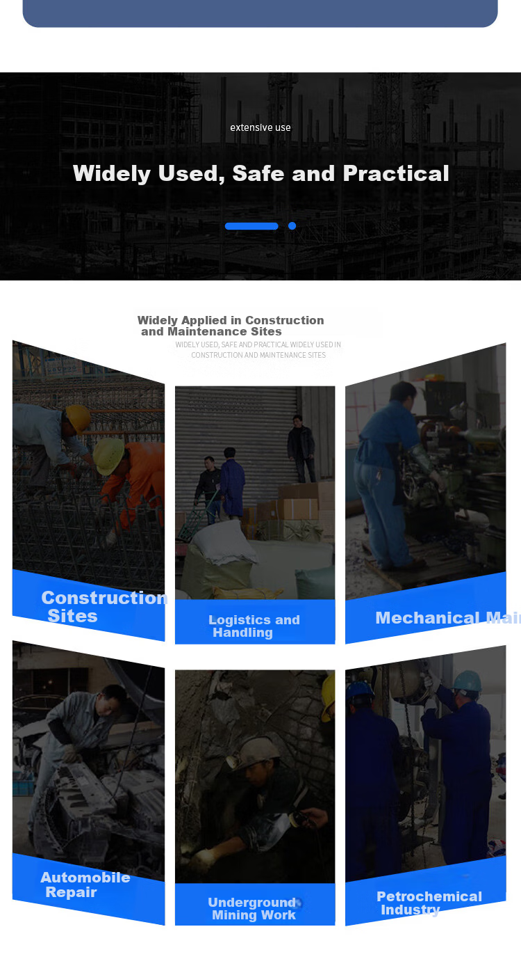Huadun Work Gloves Labor Protection Wear-Resistant Non-Slip Nitrile Gloves Construction Work Gloves Men Oil-Resistant Corrosion-Resistant HD518 12 Pairs White Yarn Blue Standard 8