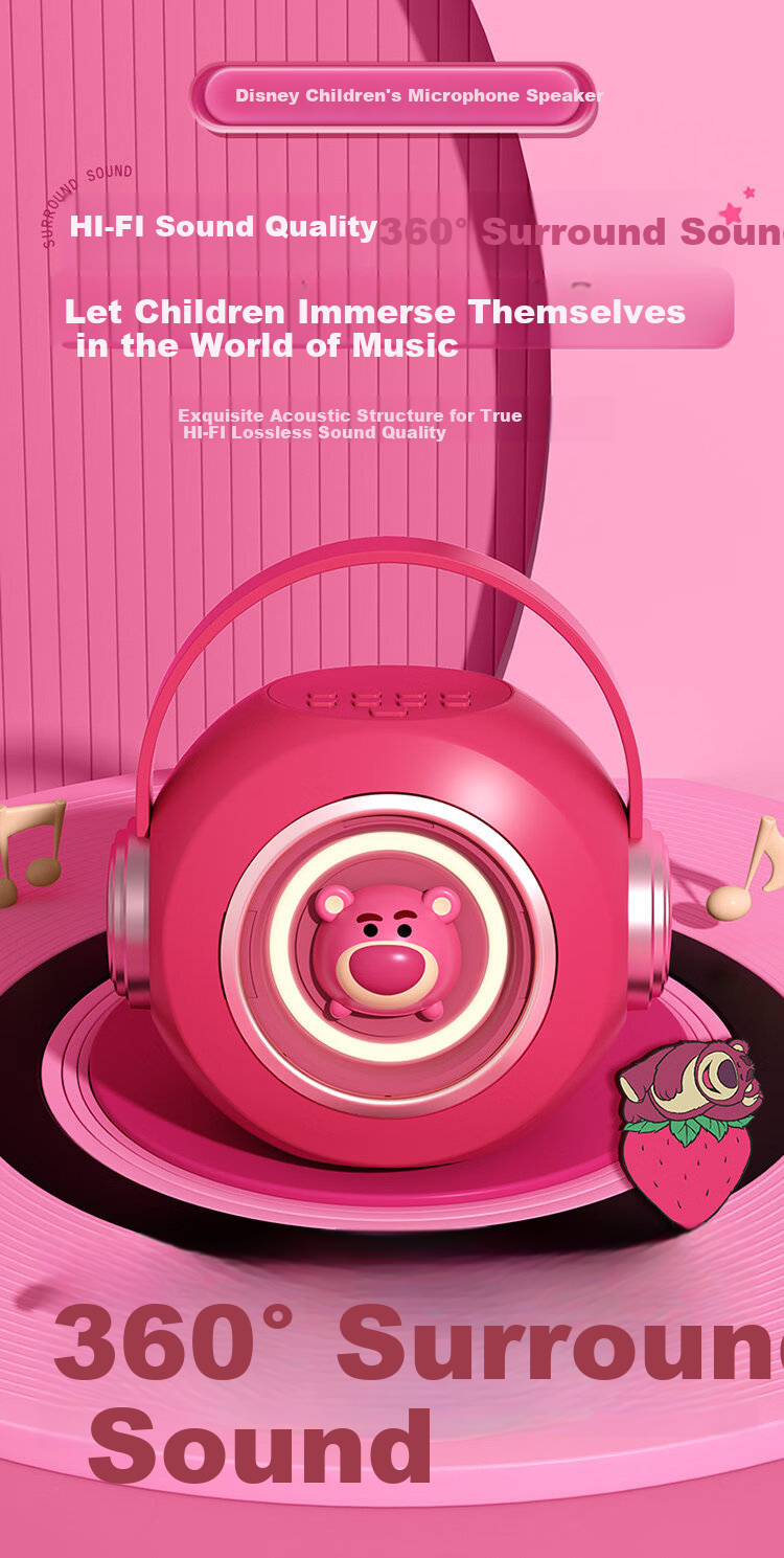 Coolfire 61 Children's Day Gift for Girls High-End Disney Microphone Singing Speaker KTV All-in-One 2026 New Karaoke Birthday Gift for Ages 6-12 Practical 12