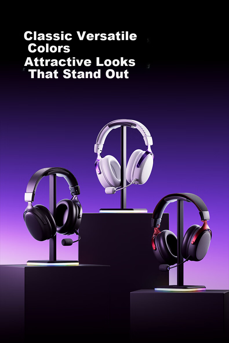 AKKO Dawn S9 Ultra 2.4G Wireless Gaming Headset Over-Ear Bluetooth Wired PC Esports Delta Sound Localization Quad-Mode 7.1 Channel TCB Triple Chamber 17