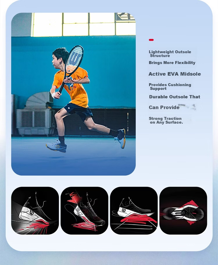 Wilson Rush Pro JR Youth Comfortable Breathable Professional Tennis Shoes 2