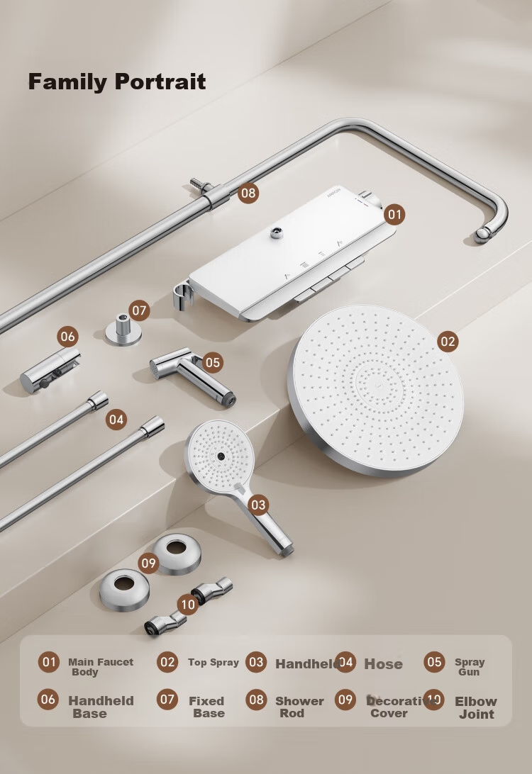 ARROW Shower Set Four-Function Pressurized Keypad Overhead Shower Complete Set 35