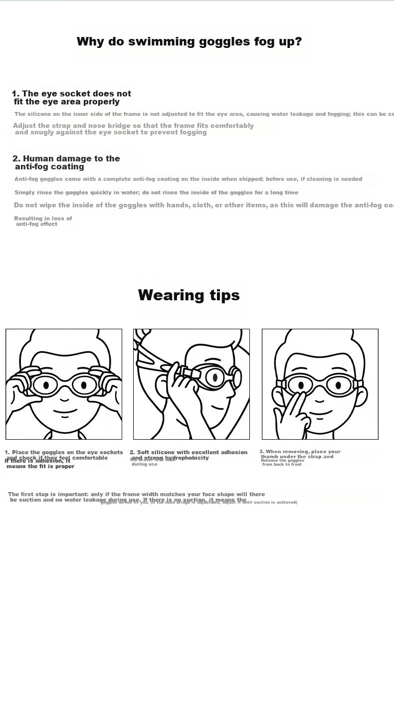 ANTA Shuizhitong 2.0 Future Children Swimming Goggles, High Definition Anti-Fog Large Frame, for Boys And Girls, Ice Blue Dream Pink 14