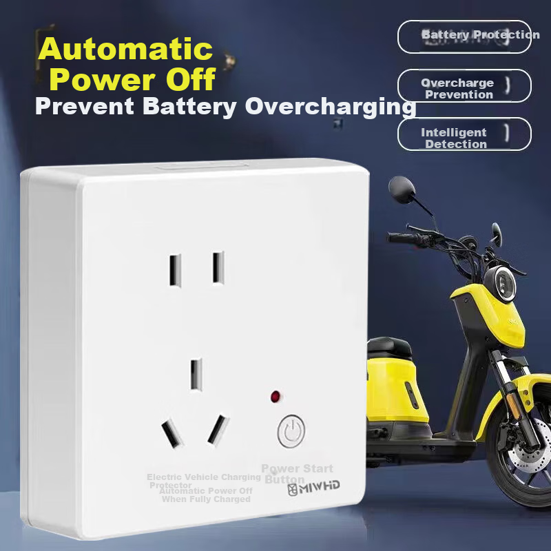 MIWHD Electric Vehicle Charger Protector Socket Automatic Power-Off Charging Pile Switch Surface Mounted 86 Type 4