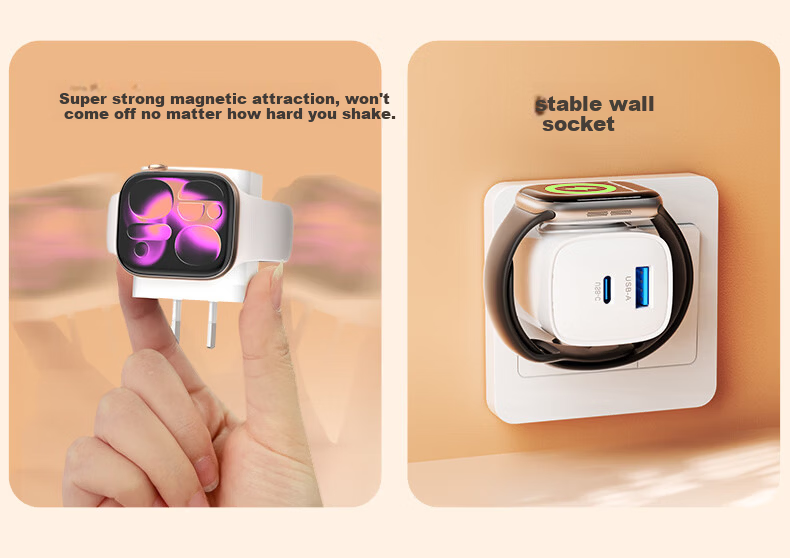 BIAZE [3C Certified] Apple Watch Charger Compatible Apple iWatch Charger GaN Magnetic Charging Head S11/10/9 3-in-1 iPhone 17 Fast Charger 4
