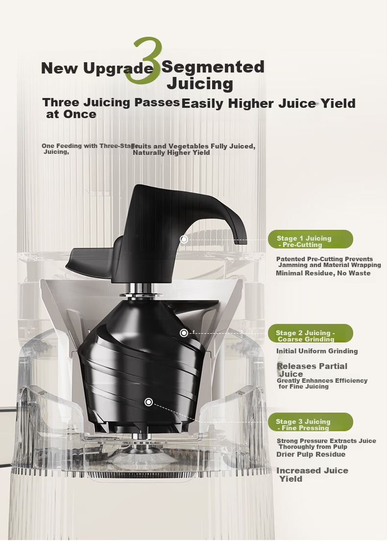 BLAUPUNKT NFC Pure Juice Juicer, Home Use Juicer, Juice And Pulp Separation, Fully Automatic, Large Diameter, for Fruits And Vegetables, No Filter, High Juice Output, Easy to Clean, YJ03 6