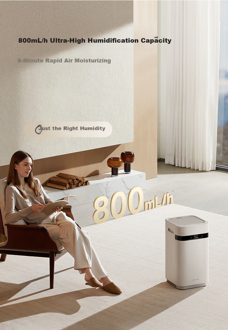 Dreame Air Humidifier Mist-Free Large Capacity Home Bedroom Air Purifier All-in-One Quiet Antibacterial Office Dormitory Evaporative H40 6