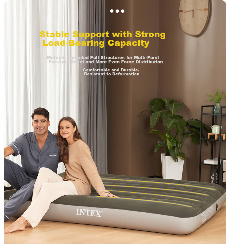 INTEX Automatic Inflatable Mattress Tent Camping Pad Outdoor Air Bed Home Nap Inflatable Mattress Foldable Bed 4