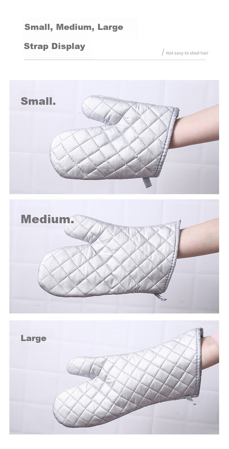 Beifute Oven Gloves Pair/Pack Heat-Resistant High-Temperature Long Flame-Retardant Protective Gloves 11