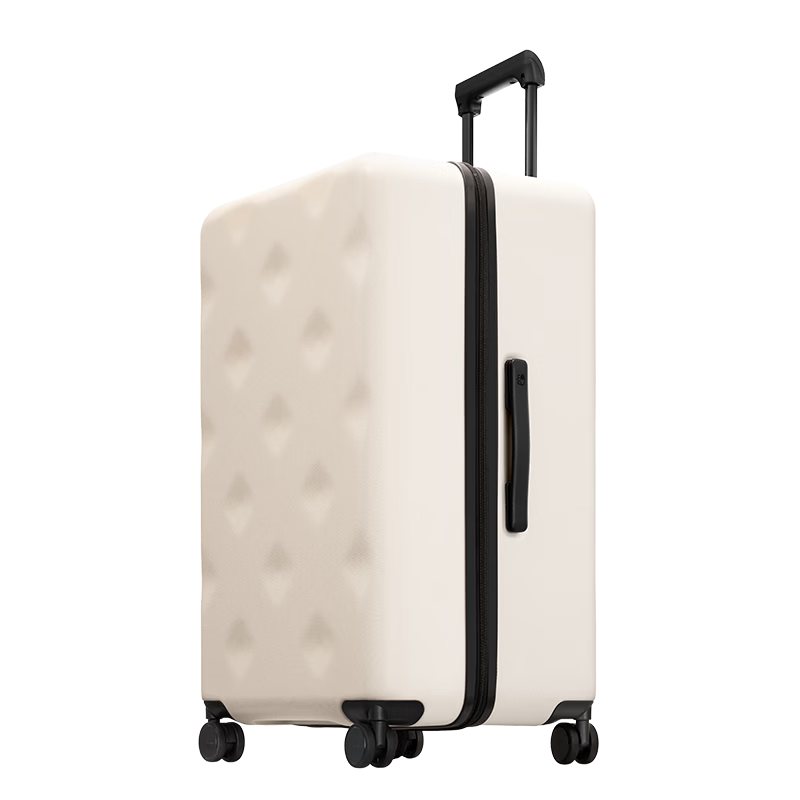 Bromen Bags Large Capacity Luggage Trolley Travel Suitcase Password Lock Business Student Checked Bag 20 Plus White