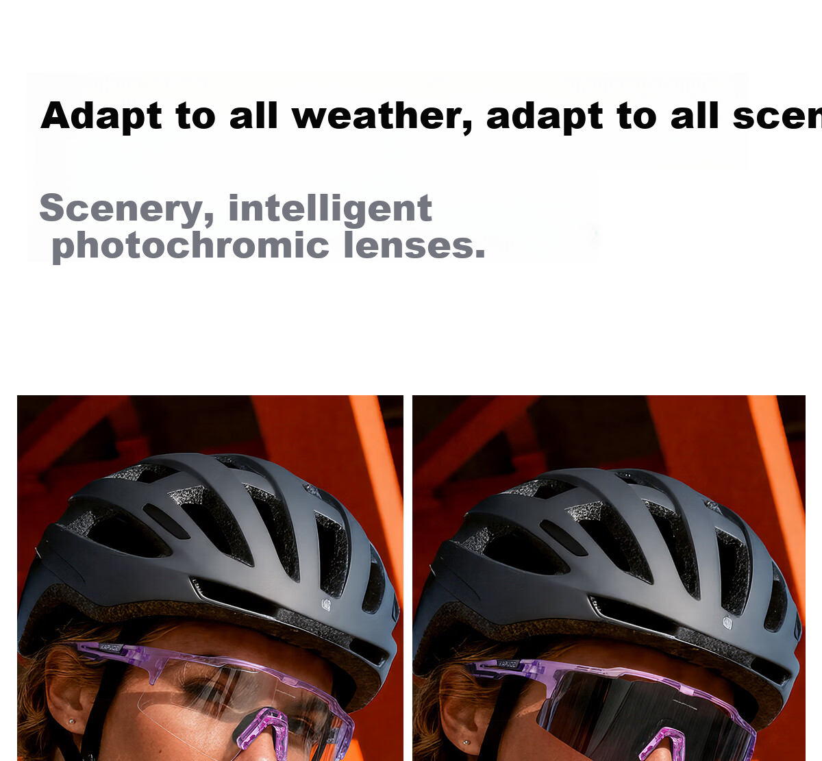 KAPVOE Warrior Anti-Fog Cycling Glasses Photochromic Day-Night Dual-Use Windproof Sandproof Sports Professional Mountain Road Bike 8