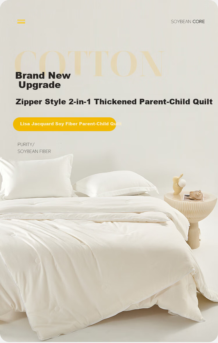 Dohia Home Textile Dual-Layer 2-in-1 Thickened Soybean Quilt Winter Comforter 10.7 lbs 230x229cm 1