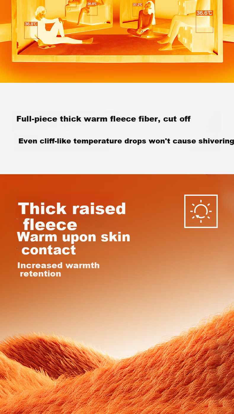 YOUKESHU Men's Thermal Underwear Set, Thickened Double-Layer Cashmere Silk Seamless Breathable Autumn Shirt and Pants 3
