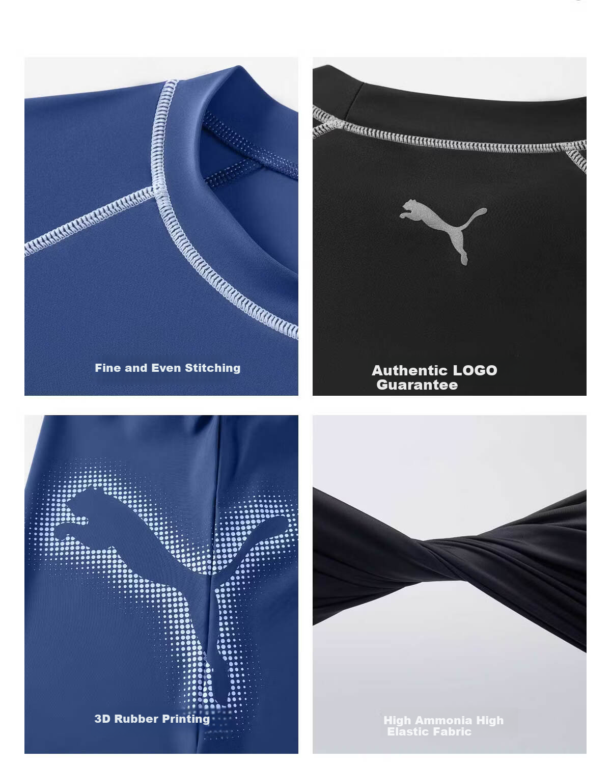 PUMA Men's Short Sleeve Swimwear UV Protection High Elastic Breathable Professional Training Slim Fit Cooling Short Sleeve Swimsuit 22