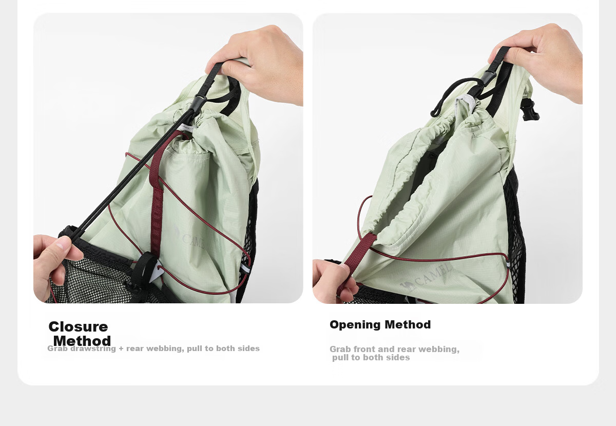 CAMEL Lightweight Hiking Backpack Outdoor Hiking Lightweight Double Shoulder Bag Travel Backpack Climbing Cycling Bag Travel School Bag 9028 12