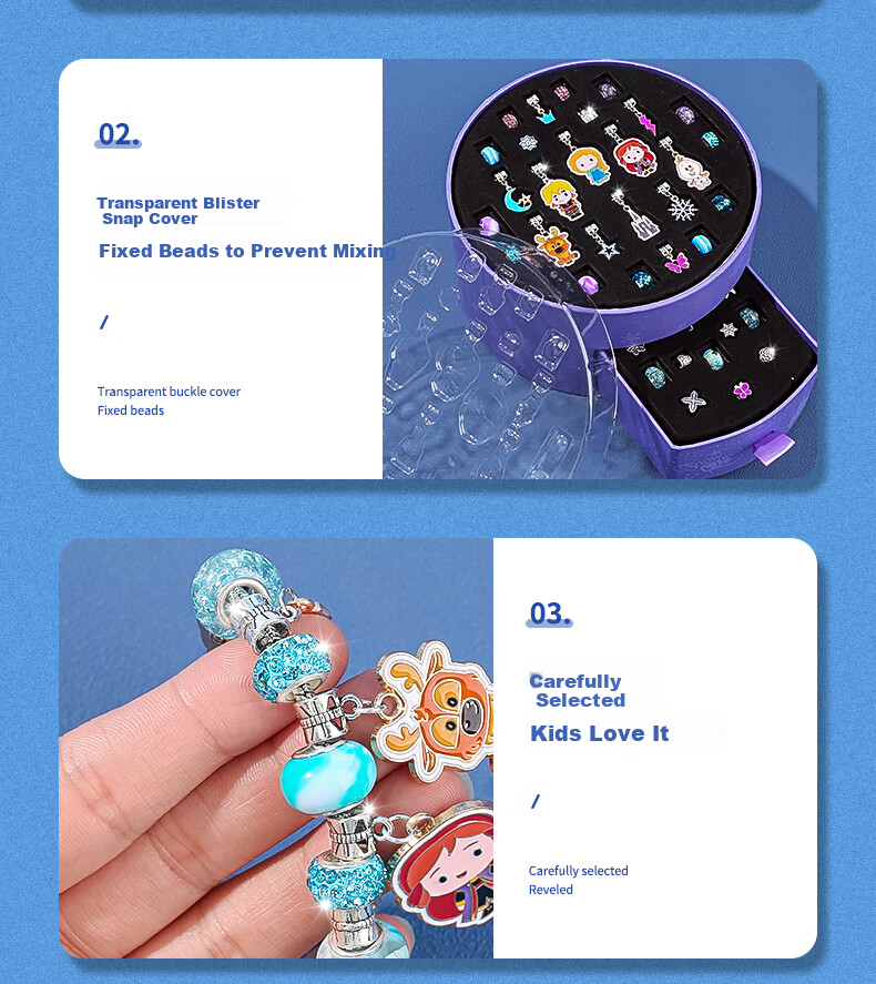 Disney Frozen Elsa DIY Landscape Dress-Up Gift Box Hair Clip Hair Accessories Bead Set for Girls Ages 3-9 Birthday Present 14