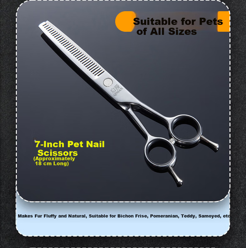 Qiman Pet Grooming Scissors Professional Dog Hair Cutting Tool Set Curved Trimming Scissors for Teddy Bichon Haircut 9