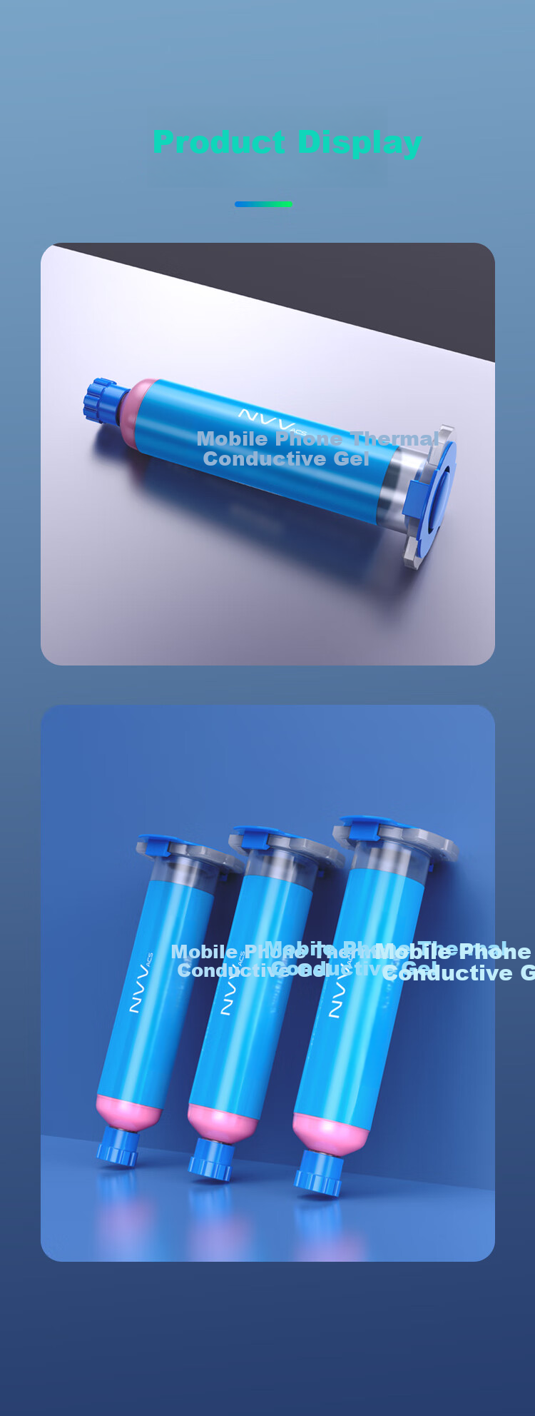 NVV Thermal Conductive Gel CPU Cooling Gel Mobile Phone Repair Chip Graphics Card Laptop VRAM Power Liquid Silicone Thermal Paste NTS-15 25g 15.0W/mK 9