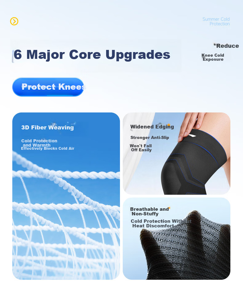 LI-NING Summer Thin Knee Brace for Men and Women, Meniscus Injury, Arthritis, Elderly, Cold Protection, Running, Hiking, Badminton, Basketball 3