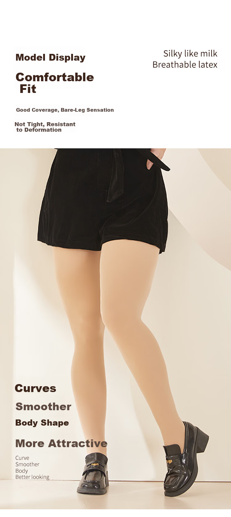 Afandi【Extra Large Wide Body】Women's Leggings Tights Spring New Plus Size Apple Hip High Elastic Velvet Spring Autumn Pantyhose 10