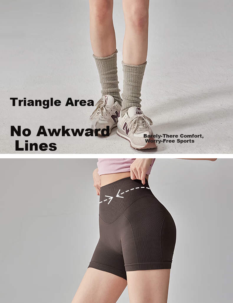 Free Style Yoga Shorts for Women Summer New High Waist Tummy Control Training Wear Outdoor Naked Feel Pilates Running Fitness Biker Shorts 5