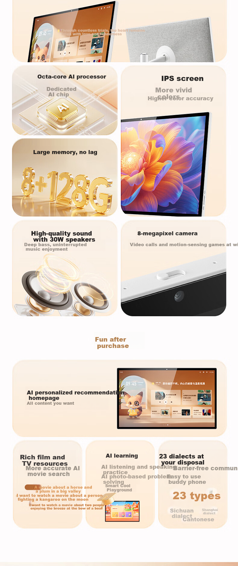 Skyworth 27-inch Touchscreen Mobile TV 4K Decoder Bestie Machine 520 Girls Gift All-in-One Device Flexible Screen Tablet Parent-Child Screen JD Self-operated National Subsidy N20Pro+ 7