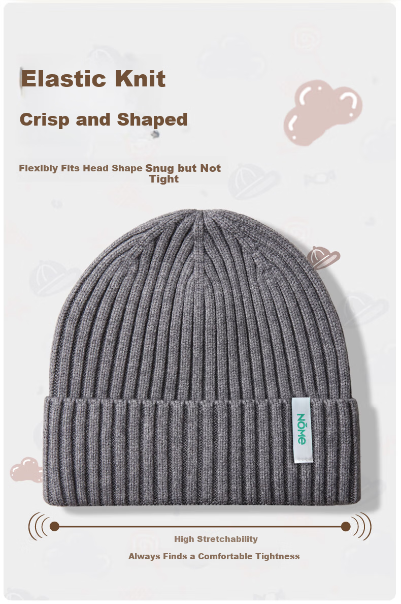 NOMe Knit Beanie Unisex Autumn Winter Warm Outdoor Cycling Windproof Cold Protection Earflap Hat Versatile Knit Cap 7