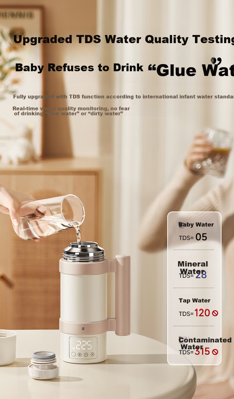 Little White Bear Portable Thermostatic Kettle Baby Insulated Children's Water Cup Milk Preparation Electric Heating Cup Boilable 5082B 2
