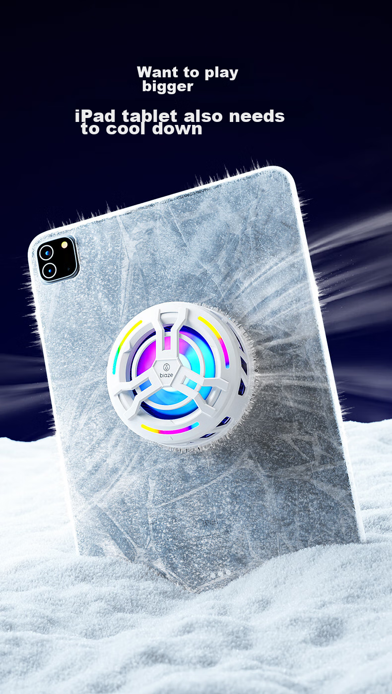 BIAZE [No Overheating During Live Streaming] Mobile Phone Water Cooling Radiator Live Streaming Dedicated Magnetic Cooling Clip Semiconductor Compatible with Apple Black Shark Red Magic Flydigi 9