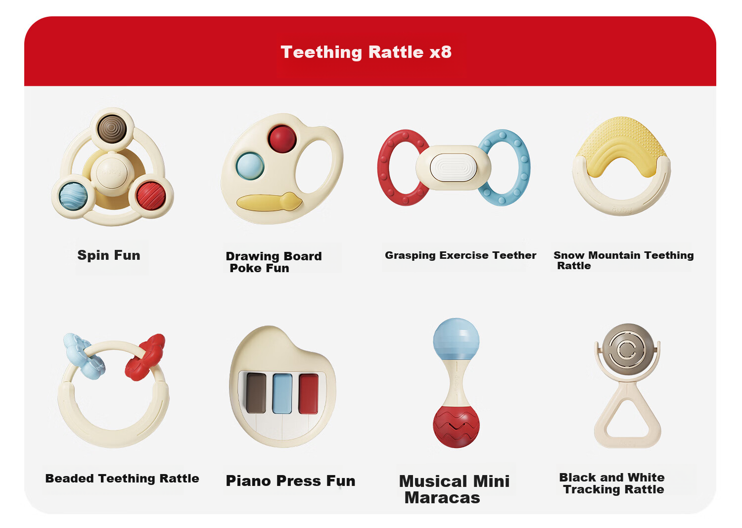 Auby Baby Toy Pony Soothing Doll Newborn Gift Box 0-6 Months Premium Crib Hanging Rattle Teether 6