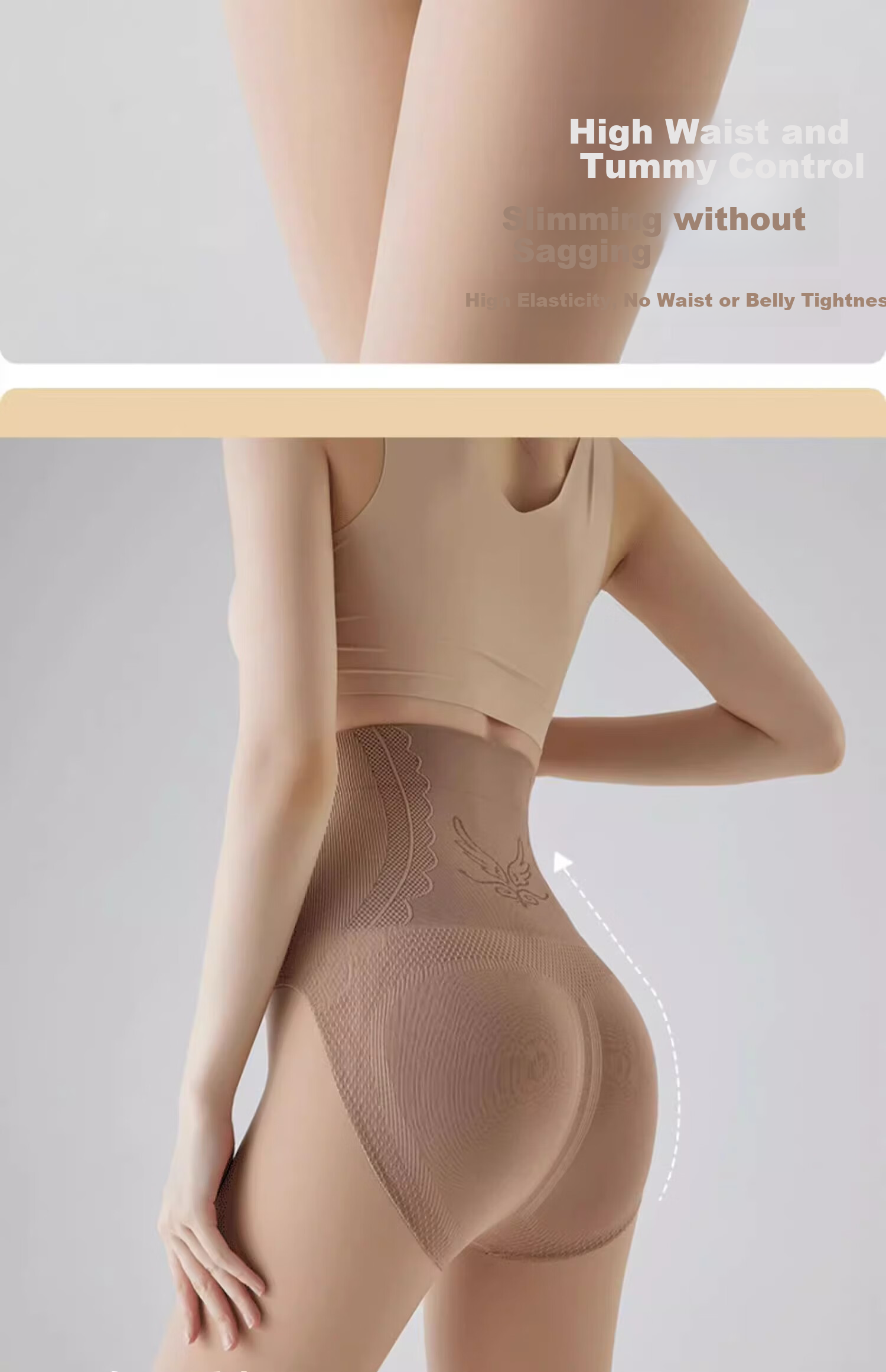 Caramella Autumn Winter Fleece-Lined Thickened Warm Skin-Tone Shiny Tights High-Waist Abdomen Control Butt-Lifting Leggings 7