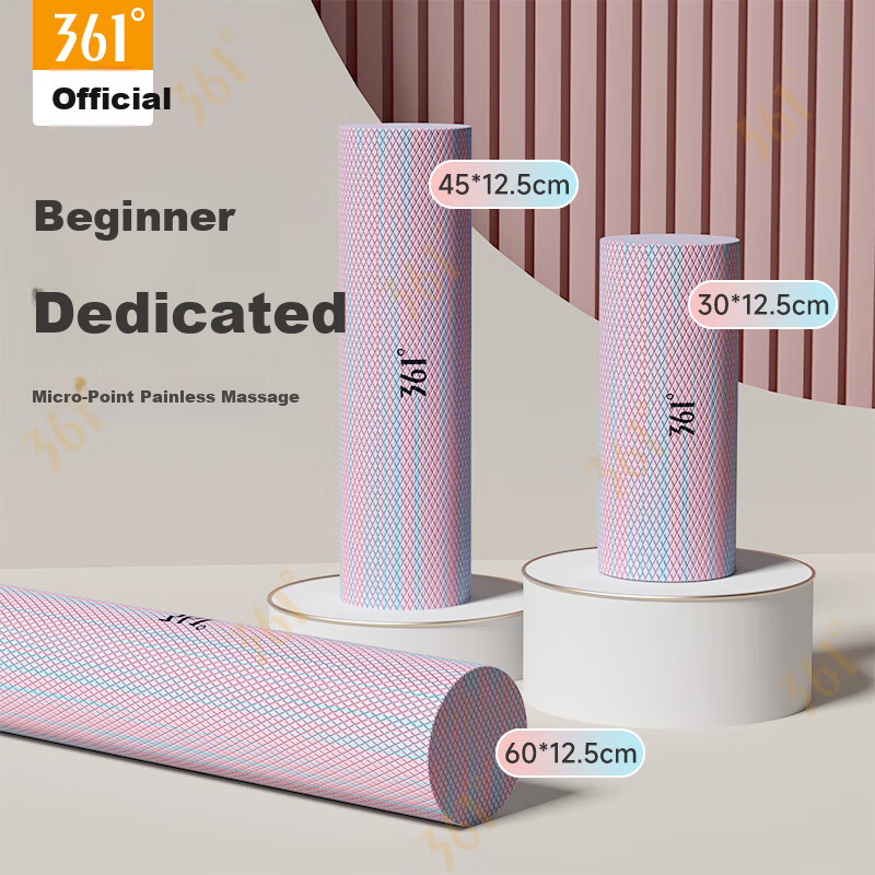 361° Solid Wolf Tooth Foam Roller Floating Point Muscle Relaxation Professional Roller Leg Massage Yoga Fitness