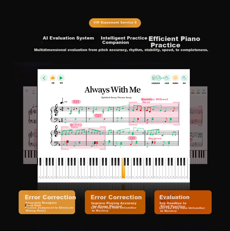 Betsy B885 Black Digital Piano with 88 Weighted Keys, Beginner Home Practice, Professional Grading Electronic Piano with Wooden Stand 21