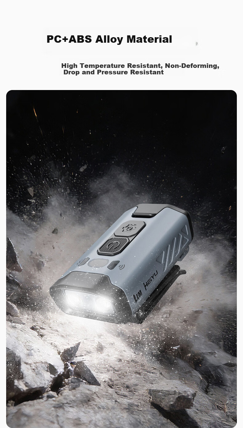 LEM High-Brightness Sensor Headlamp Cap Clip Light Night Fishing Ultra-Bright Long Battery Life Rechargeable Fishing Head-Mounted Illumination Light 15