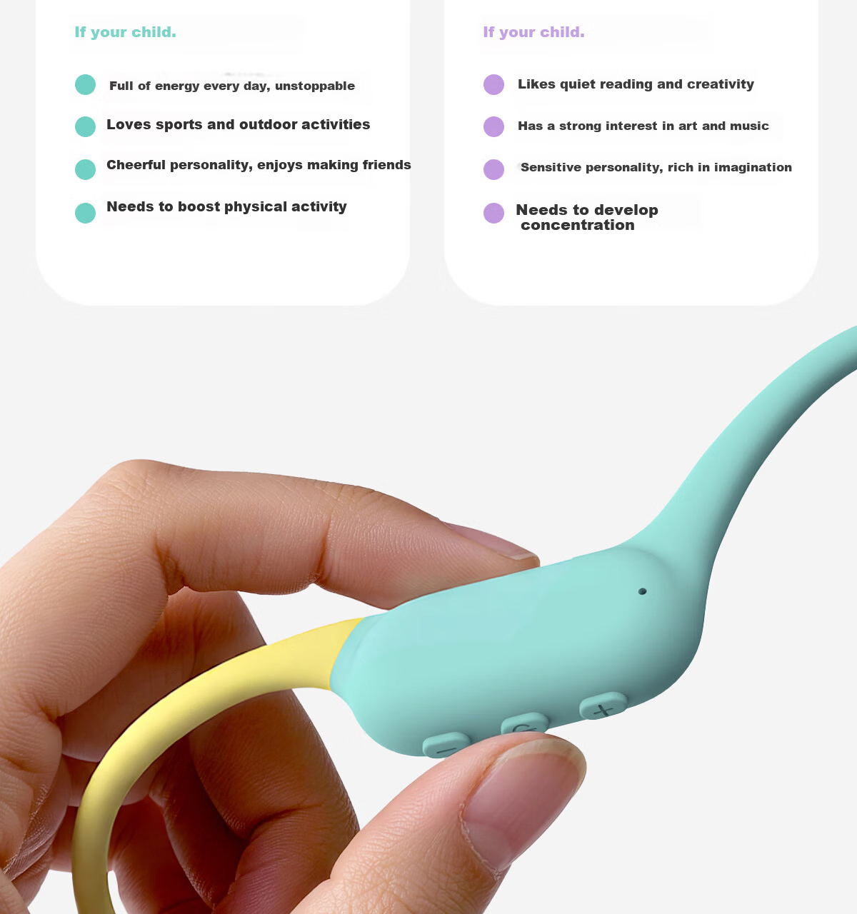 Langston AirKids Bone Conduction Bluetooth Earphones for Kids and Adults, Sports Running Earbuds, Non-In-Ear, Hearing Protection, Student Online Class, Compatible with Apple, Green Elf 25