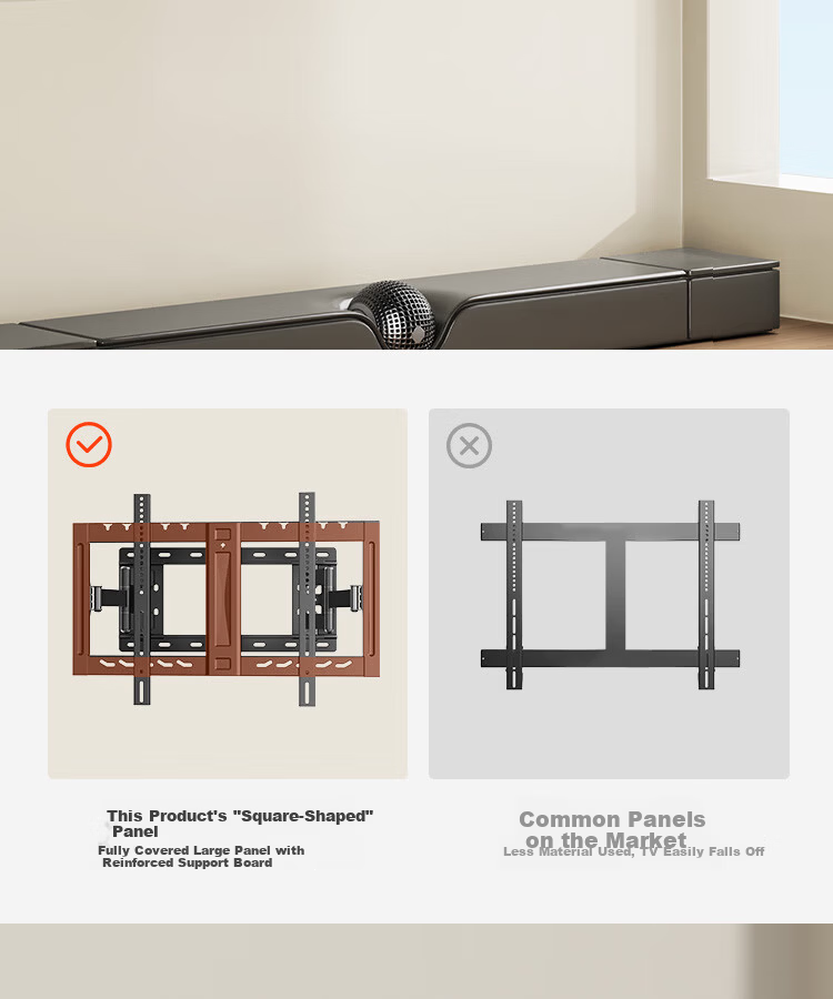 Junao Embedded Dual-Arm Telescopic TV Wall Mount Bracket, Extendable and Rotatable, Compatible with 75-110 Inch TVs, Universal for Xiaomi, Hisense, Skyworth, TCL 20