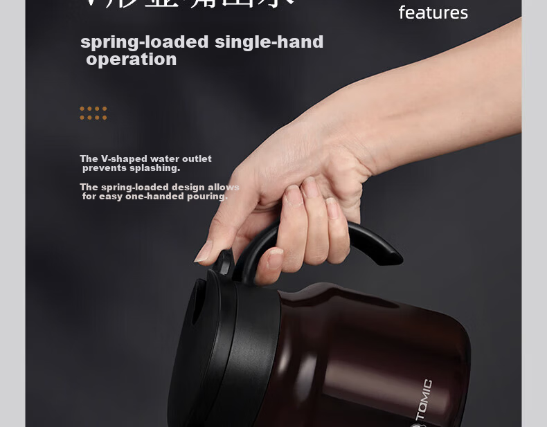 TOMIC Stewing Tea Pot with Thin Ceramic Inner Liner, Large Capacity Insulated Tea Infuser TJ70020 11